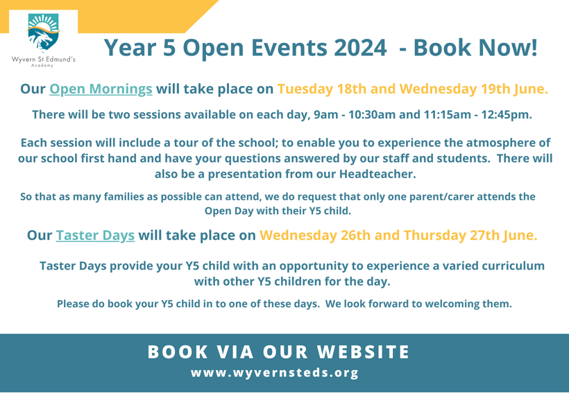 Year 5 open events 2024 page 2